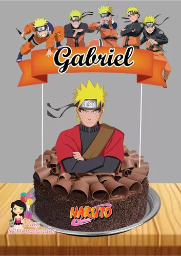 Topo Naruto R62 p/ Bolo 20cm