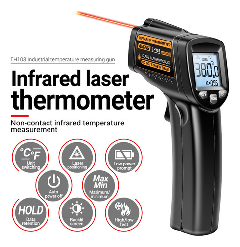 Termómetro De Cocción, Pistola De Temperatura Láser, Alta Te