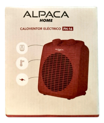 Caloventor Estufa Eléctrico 2 Temperaturas Termostato Alpaca Bordó