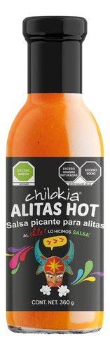 Salsa Chilokia Alitas Hot, Salsa Picante Para Alitas, 360 Gr