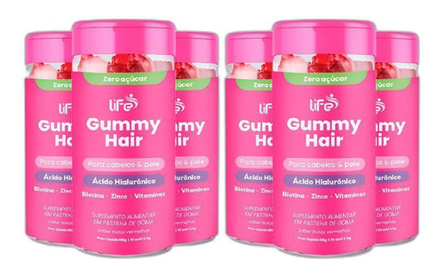 Life Gummy Hair - Tratamento 6 Meses | Cabelo, Pele E Unhas
