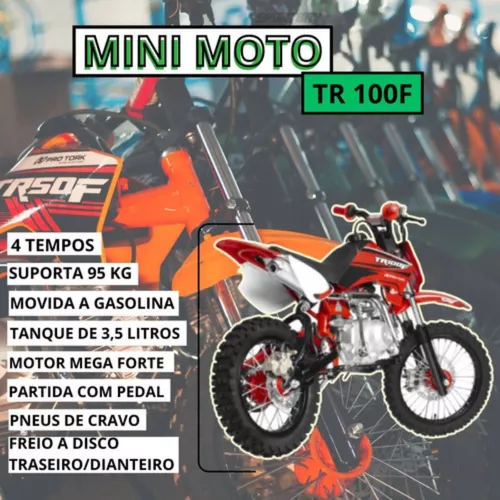 mini moto cross 100cc pro tork tr100f