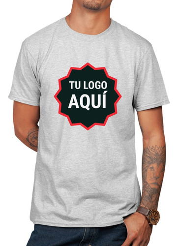 Remera Gris Sublimada Personalizada Foto Doble Estampado