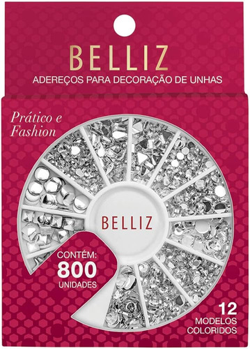 Aderecos Para Decoracao De Unhas Belliz Prata Belliz