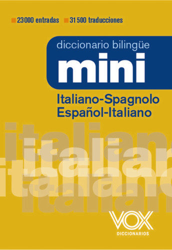 Libro Diccionario Mini Italiano Spagnolo Español Italiano 20