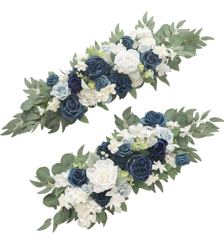 2 Guirnaldas De Centro De Mesa Con Flores Artificiales Para