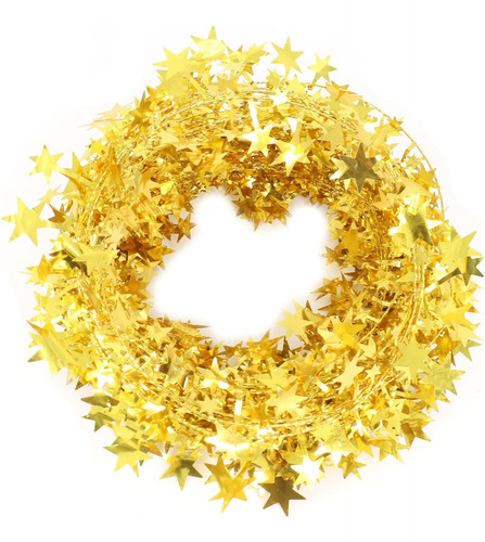 Decoraciones De Navidad  Estrellas De Oro Alambre Guirnalda 