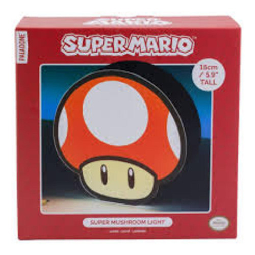 Lámpara Luz Decorativa Niños Hongo Super Mario