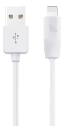 Cable Usb A Ip Hoco X1 Carga Rápida Y Durabilidad Color Blanco