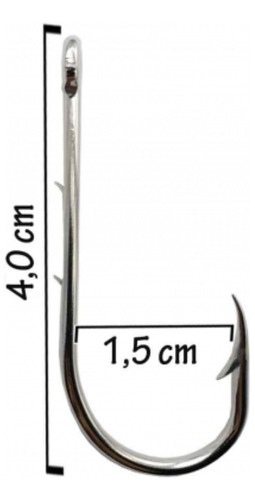 Cartela Anzol Marine 4330 Níquel Farpado Nº 3/0