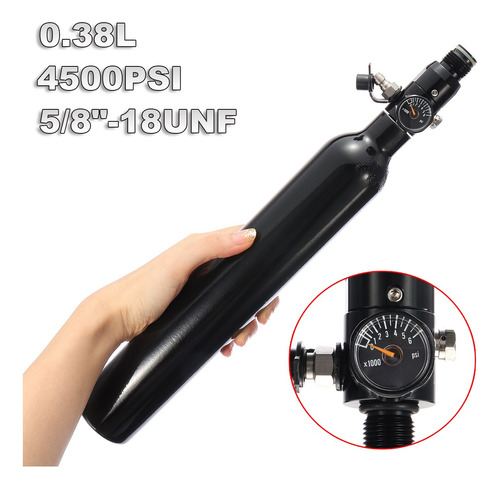 Imagen 2 de 9 de 0.38l Paintball Pcp Tank 4500 Psi Regulador
