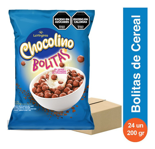Pack X 24 U Chocolino Bolitas Cereal Con Chispitas 200gr