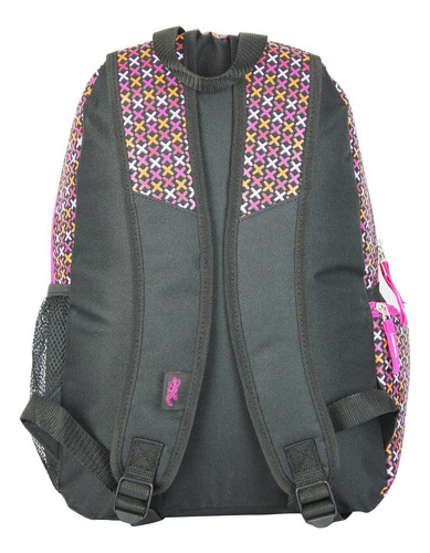 Mochila Iguana Full Estampada 17 Pulgadas, Ig72 Importado!!! Negro Calavera