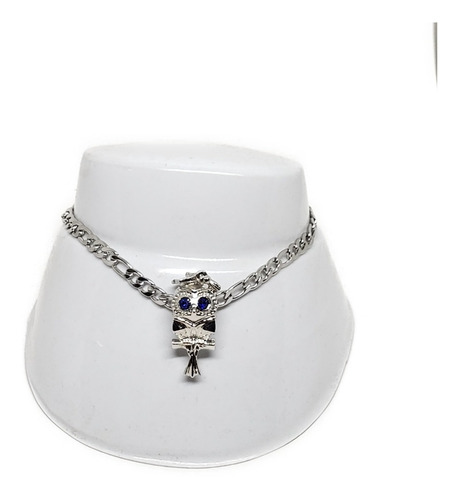 Pulsera Charm Buho Graduacion Acero Inoxidable+estuche Be5