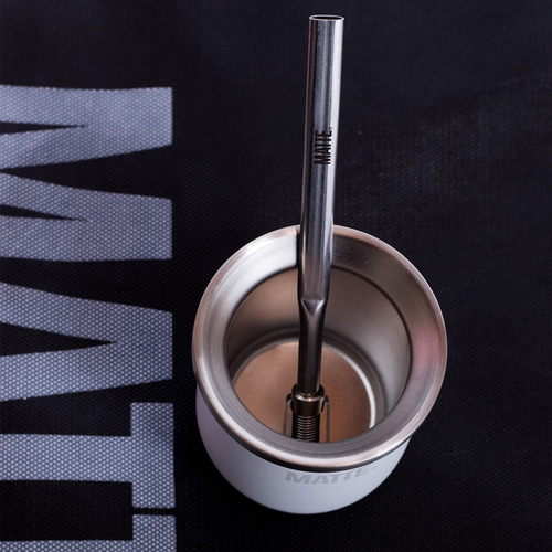 Mate Steel De Acero Inoxidable Termico + Bombilla - Matte