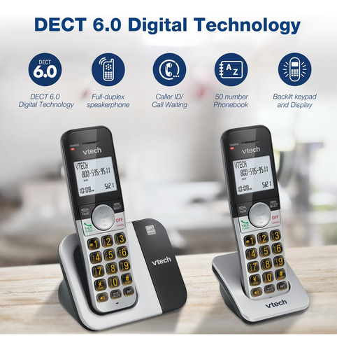 Teléfono Inalámbrico Vtech Vg231-4 De 4 Auriculares Con Pant