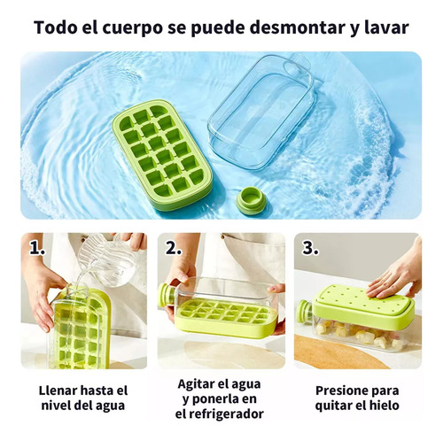 Botella De Agua 2 En 1 Para Cubitos De Hielo Sin Contacto