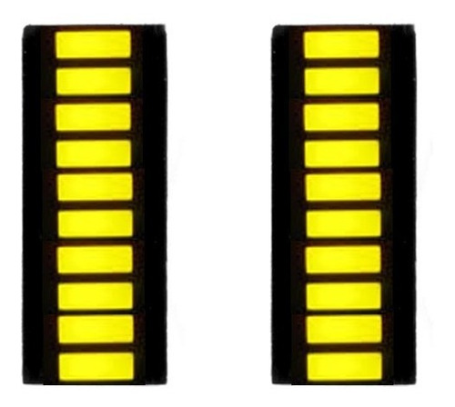 Mgsystem 2x Display Led Barra 10 Segmentos Amarillo Arduino