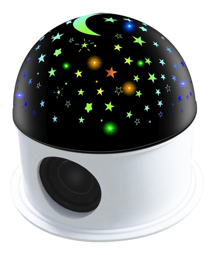 Lampara Proyector Led Estrellas Multicolor Bocina Bluetooth 