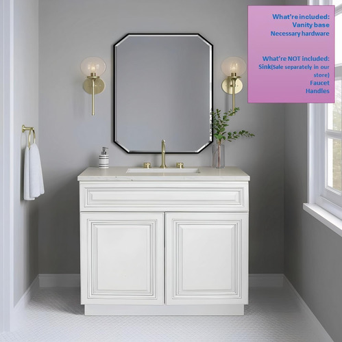 Base De Lavabo De Baño Lista Para Montar De 24 Pulgadas, 30