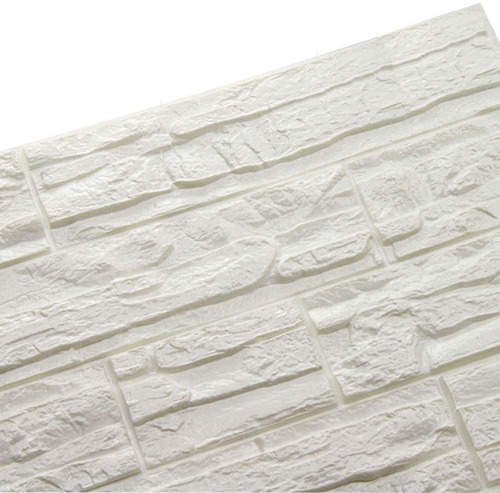 Imagen 7 de 7 de Placa Para Pared Autoadhesiva 3d Diseño Piedra Blanco