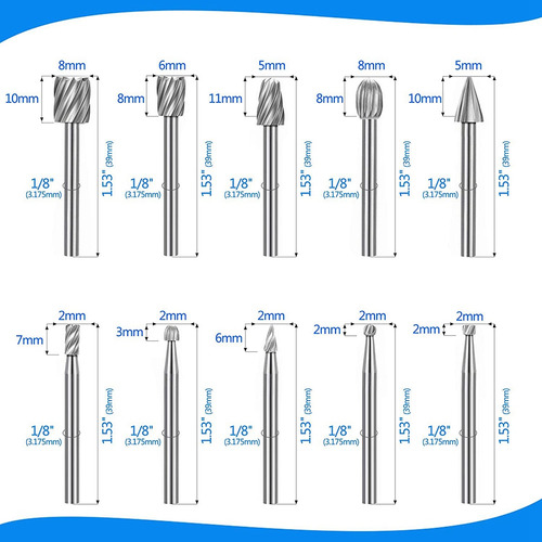 Brocas De Grabado De Carburo Hss Router Para Broca Dremel Ro