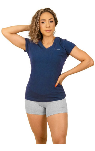 Blusa Basica Cuello V Fresca Y Comoda Algodón Deporte