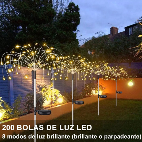 Luces Para Jardín O Adornos Navideños Con Celda Solar