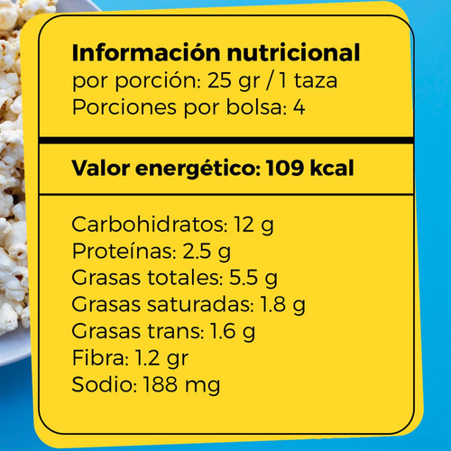 Imagen 4 de 8 de Pochoclos Marloms Manteca Salado Para Microondas Sin Tacc