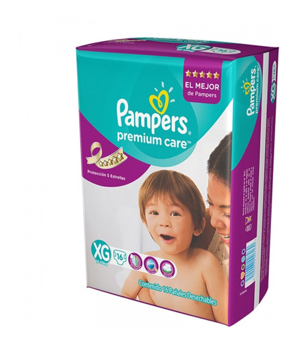 Pañal Pampers Premium Care Xg 16 Unidades / Superstore