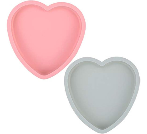 Goeielewe 2pcs Molde Para Pasteles En Forma De Corazón Molde