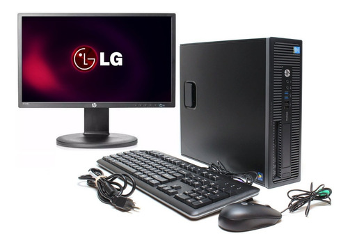 Imagem 1 de 9 de Cpu Hp Prodesk + Monitor LG 20pol Core I5 4gb 1tb - Promoção