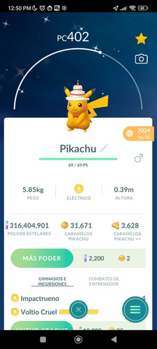 Pikachu Variocolor (Usado)