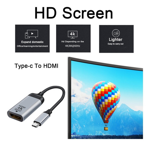 Portátil Tipo-c Usb C A /dp/mini Dp/vga Adaptador 4k 60hz