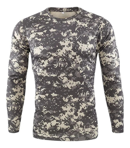 Camisa Transpirable Táctica Militar De Camuflaje Para Hombre