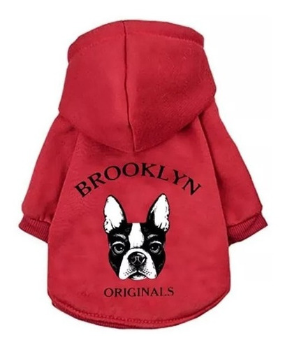 Polerón Brooklyn Rojo Para Perro Talla M