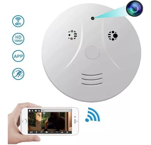 Camara Espia Sensor Detector De Humo Wifi P2p Ip Fullhd Max 32gb Video 24/7  App Android Y iPhone De Gogo