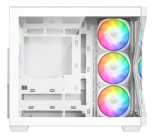 Gabinete Xyz Qubex White 4 Fans Arg Controller Dual Chamber Usb C