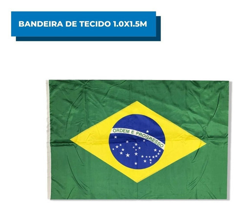 Bandeira Tecido Grande Brasil Copa Do Mundo 1m X 1,5m Hexa