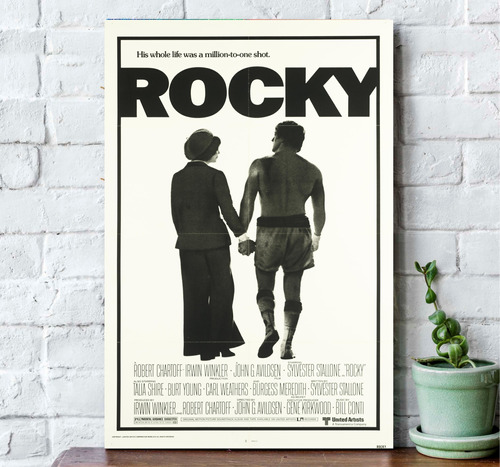 Cuadro Poster Pelicula Rocky Balboa Año 1976 Bastidor 27x42