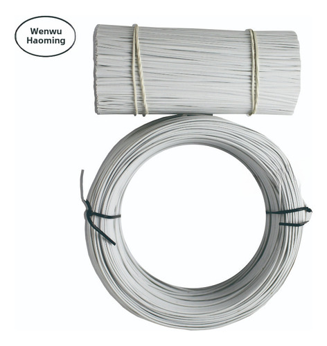 Alambre Plástico Redondo 40cm 1000 Piezas Blanco