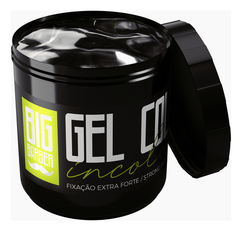 Gel Cola Big Barber 500g Incolor Bancada Potão Atacado 12 Un