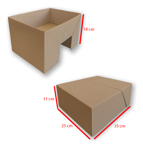 5 Cajas De Regalo Desayuno Sorpresa 35x25x11 Cm Kraft