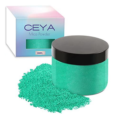 Ceya Mica Powder, 5.3oz/ 150g Aqua Green Pearlescent Effect