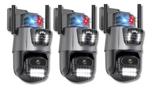 Kit 3 Câmera Segurança Ip Wifi P11-qq6 Lente Dupla 6mp Icsee Cor ...