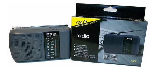 Radio Cmik Icf-8 Am Fm A Pilas Color Gris