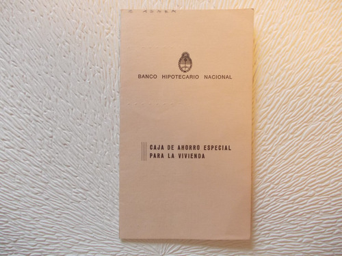 3421-libreta Usada Ahorro Especial Viviend Bco. Hipotec1972 