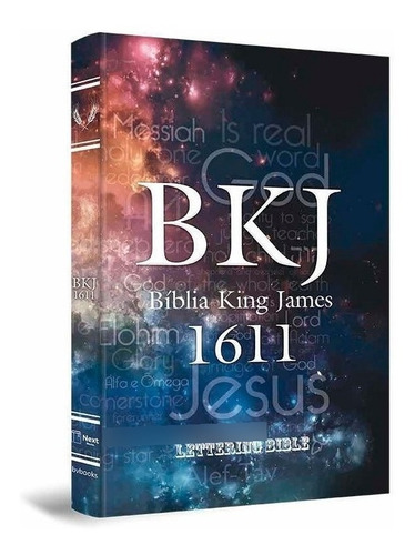 Bíblia Slim King James Bkj Fiel 1611 Slim Lettering Bible Azul Bkj Sagrada Evangelica Cristã Capa Dura Premium Masculino Feminina Colorido Espaço