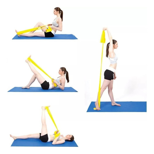 Banda Elástica Resistencia Ejercicios Musculación Yoga Gym
