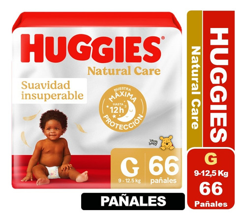 Pañales Huggies Natural Care Maleta Grande Elige Talla